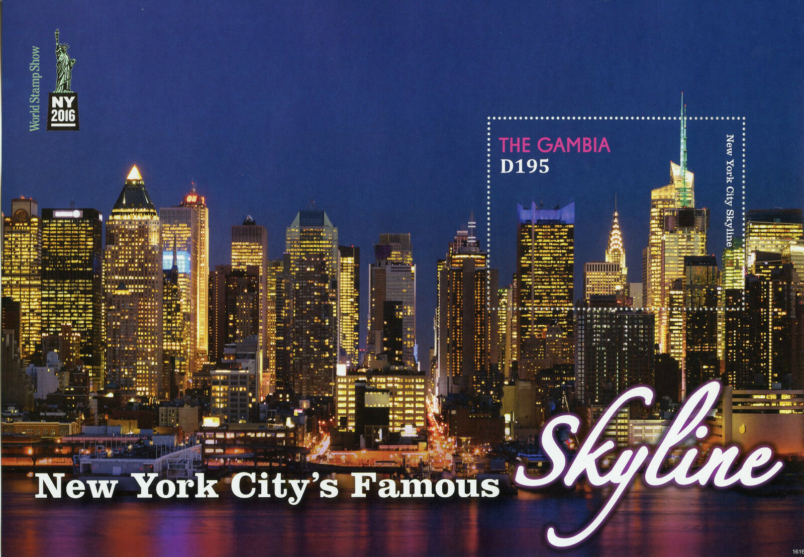 Gambia 2016 MNH New York City Famous Skyline NY2016 1v S/S Skyscrapers Stamps