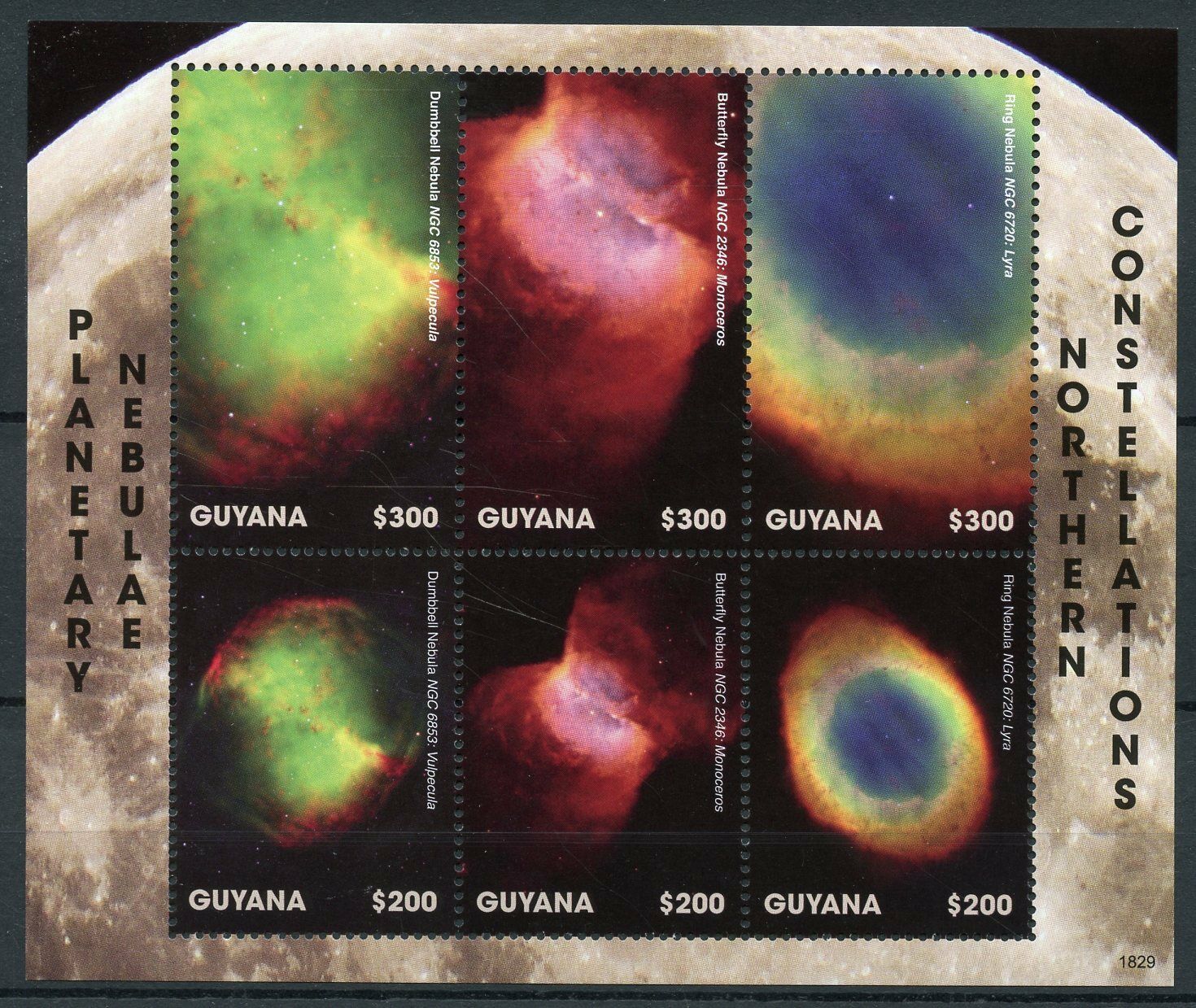 Guyana 2018 MNH Space Stamps Northern Constellations Nebula Nebulae 6v M/S I