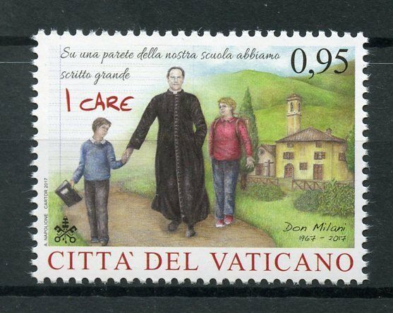 Vatican City 2017 MNH Don Lorenzo Milani Catholic Priest 1v Set Religion Stamps