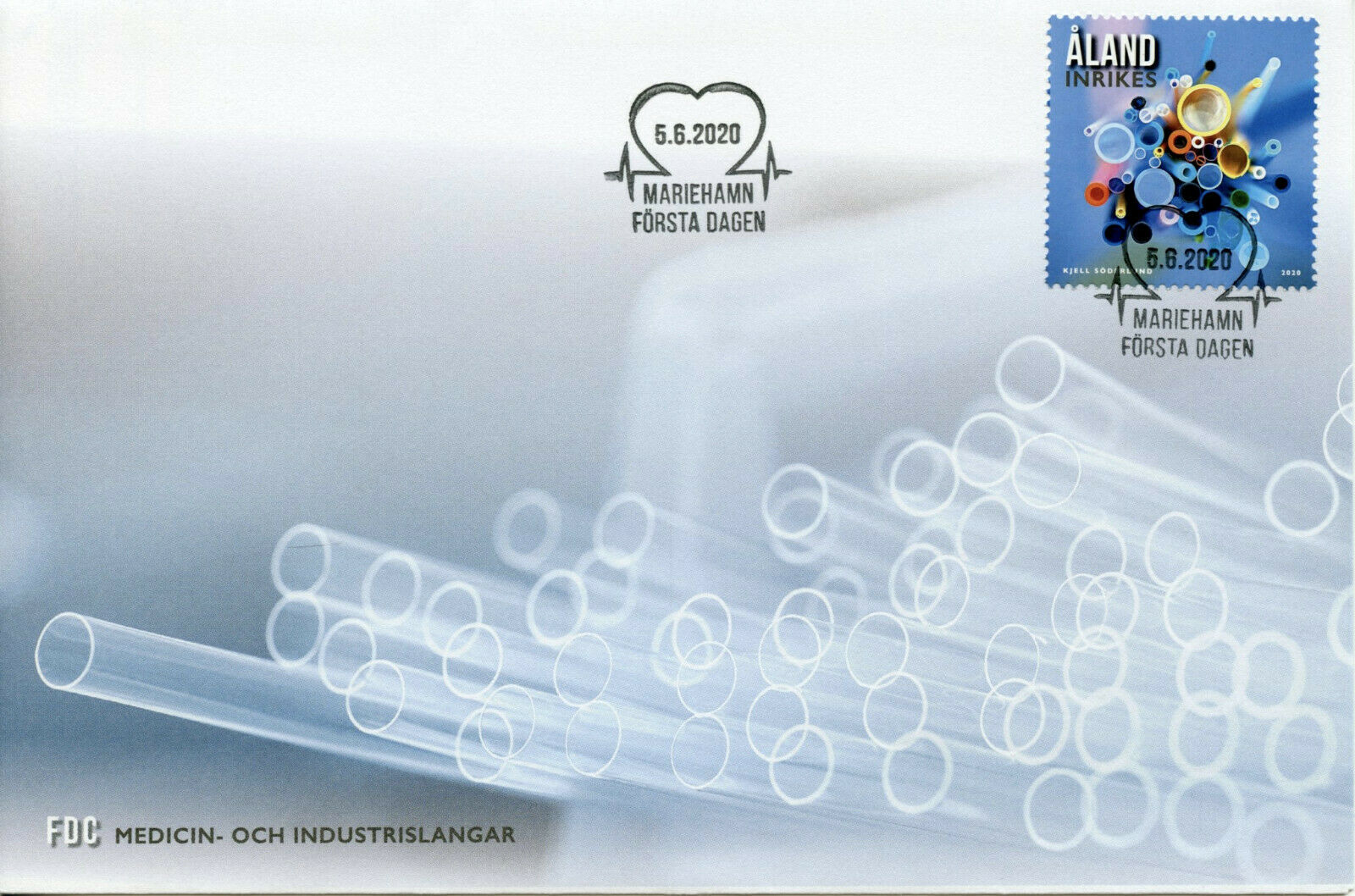 Aland Science Stamps 2020 FDC Medical & Industrial Tubing Health 1v Set