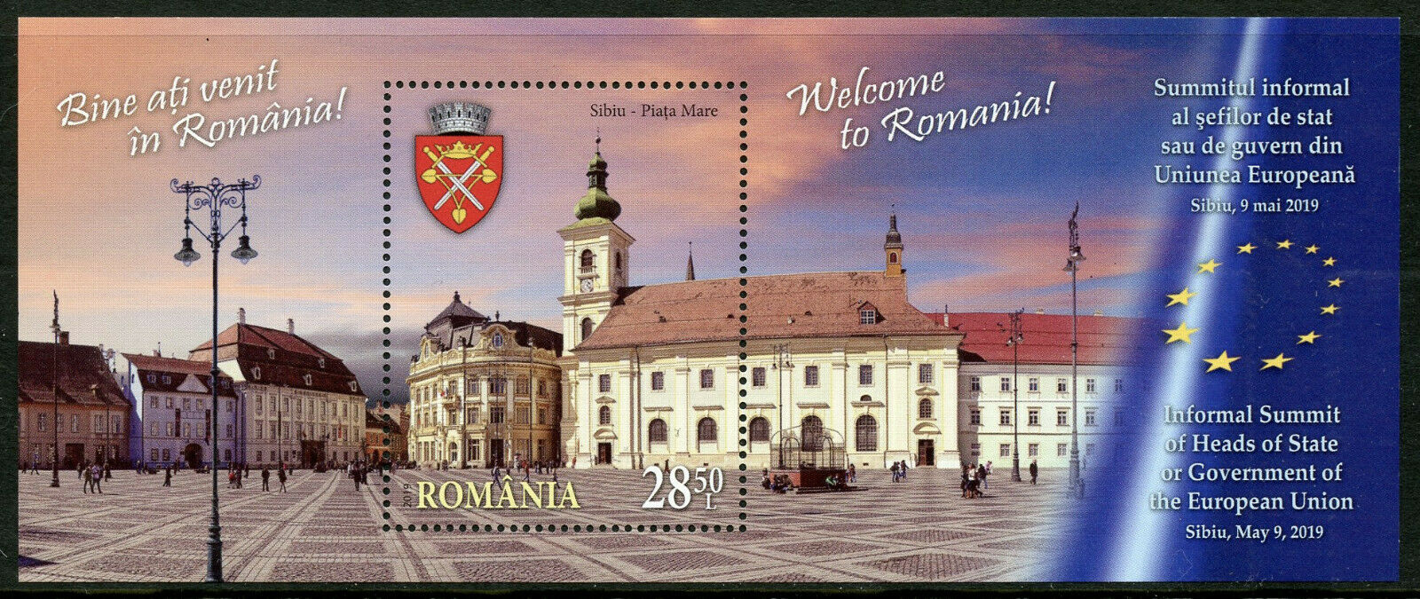Romania 2019 MNH Welcome Sibiu 1v M/S Architecture Tourism Landscapes Stamps
