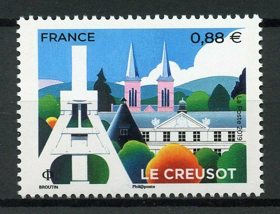 France Architecture Stamps 2019 MNH Le Creusot Churches Tourism 1v Set