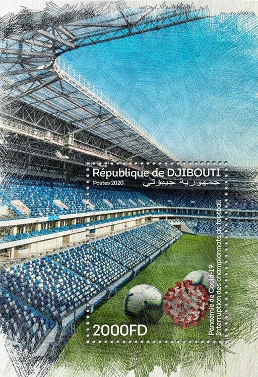 Djibouti Medical Stamps 2020 MNH Corona Football Sports Soccer 1v S/S II