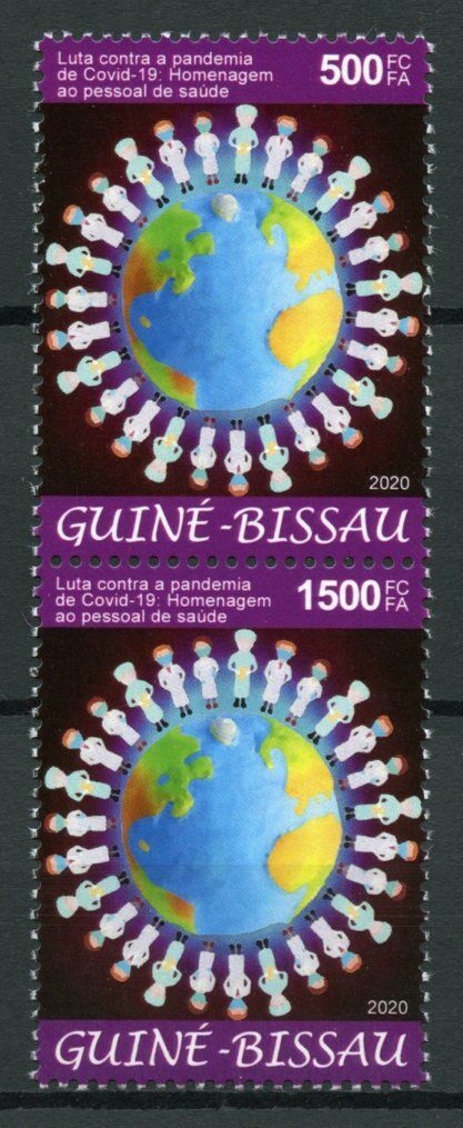 Guinea-Bissau Medical Stamps 2020 MNH Corona Health Workers 2v Se-tenant Set