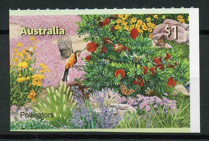 Australia Birds Stamps 2019 MNH In the Garden Plants Flowers Butterflies 1v S/A