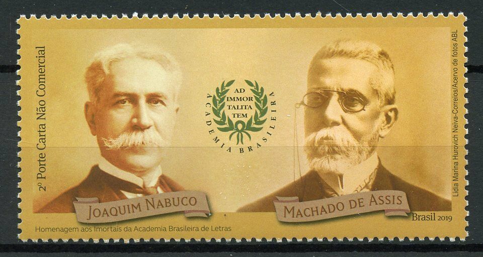 Brazil Writers Stamps 2019 MNH Academy of Letters Nabuco Machado De Assis 1v Set