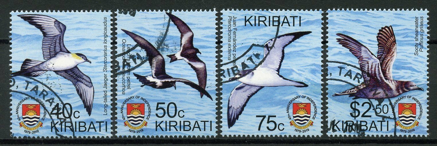 Kiribati 2019 CTO - Independence 40th Anniv - Petrels Shearwaters Birds - 4v Set