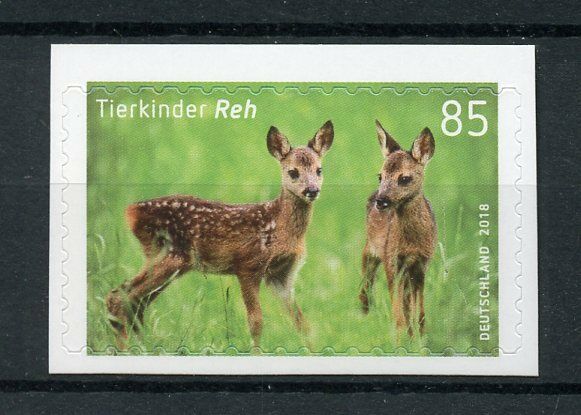 Germany 2018 MNH Baby Animals Deer 1v S/A Set Wild Animals Stamps