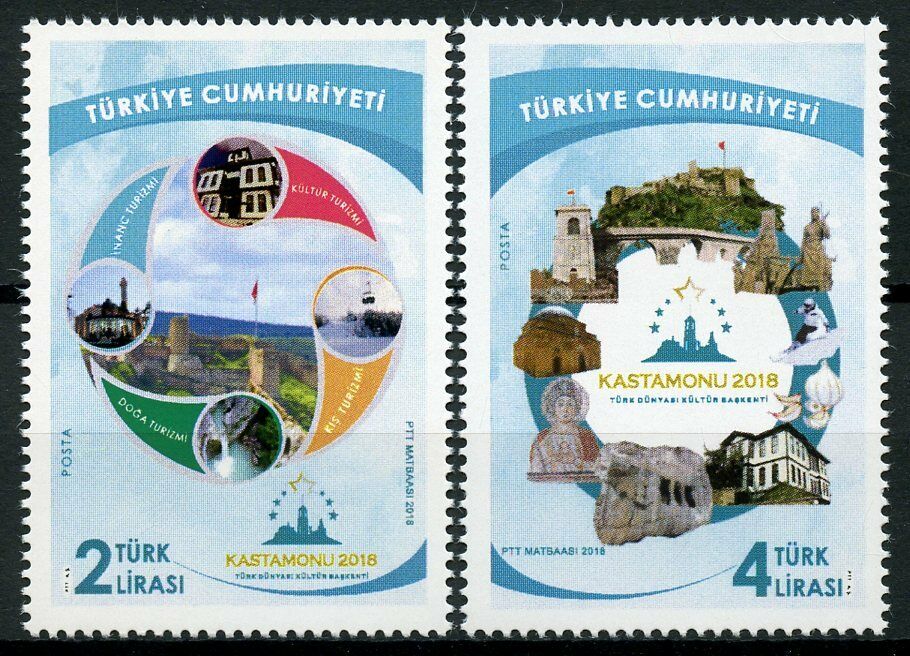 Turkey 2018 MNH Kastamonu Culture Capital 2v Set Architecture Tourism Stamps