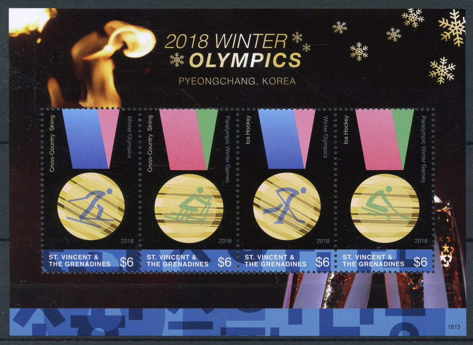 St Vincent & Grenadines Stamps 2018 MNH Winter Olympics PyeongChang 4v M/S III
