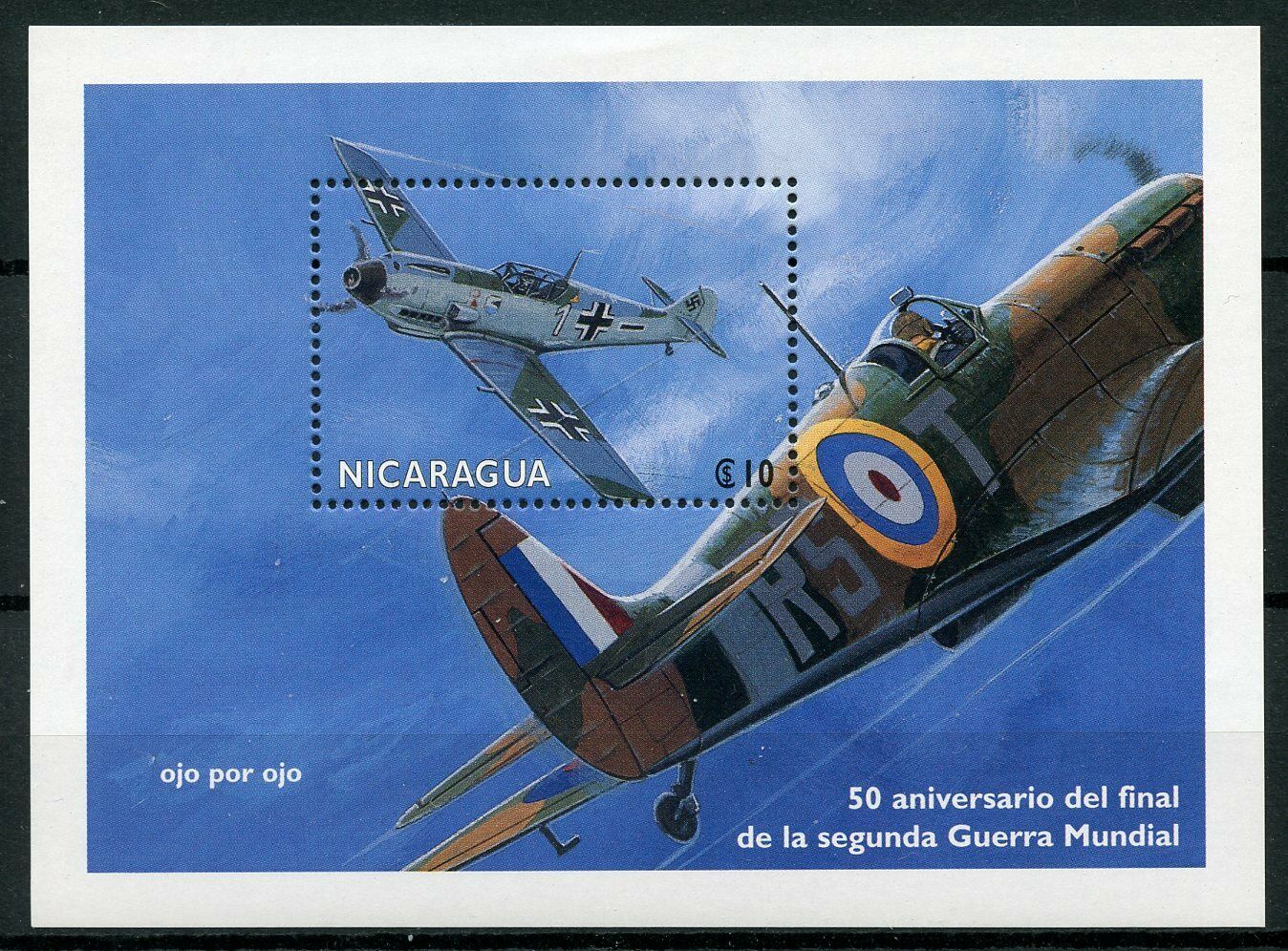 Nicaragua 1995 MNH Military Stamps WWII WW2 VE Day 50th End World War II Aviation 1v S/S