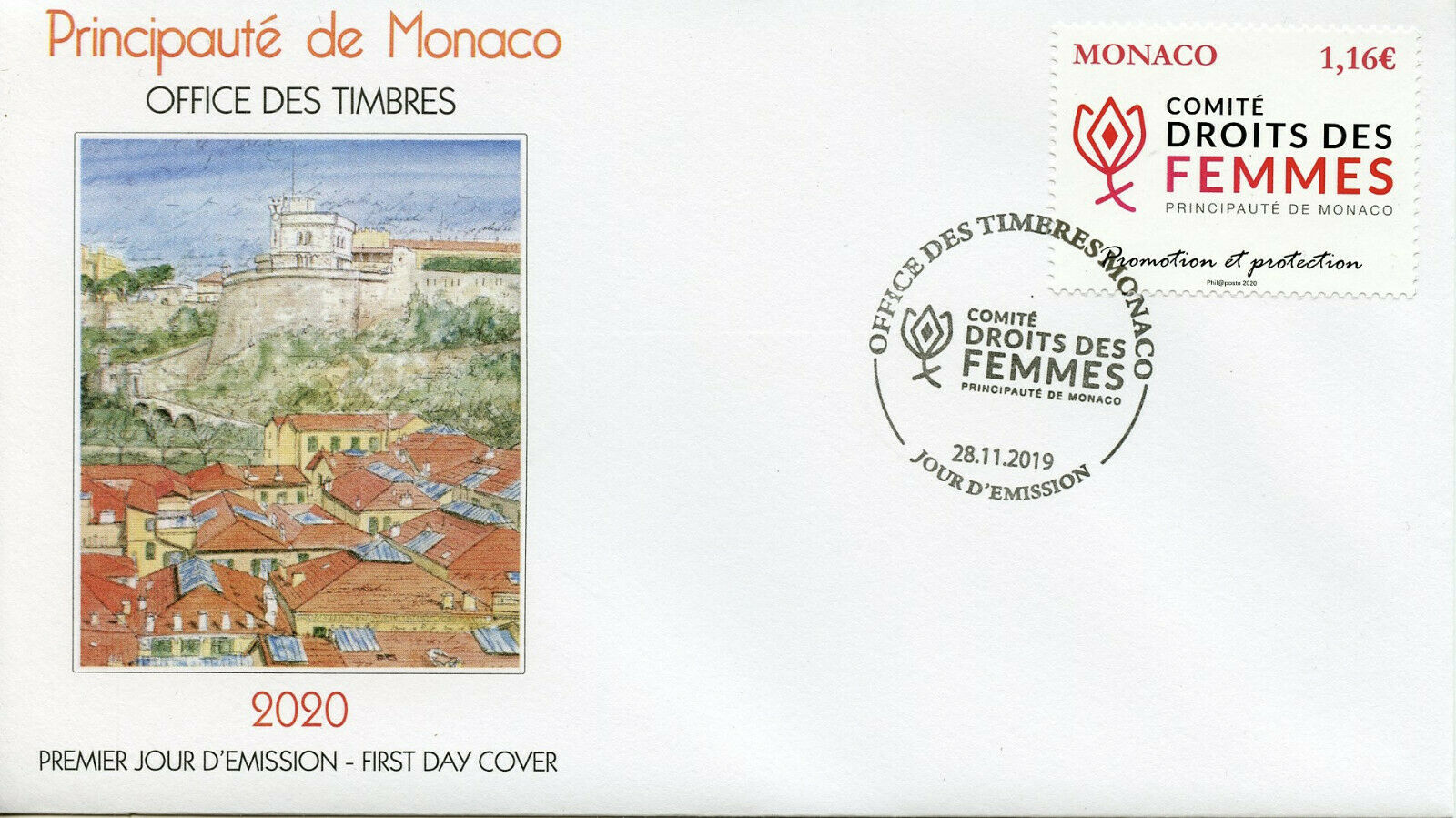 Monaco Cultures Stamps 2019 FDC Women's Womens Rights Committee 1v Set