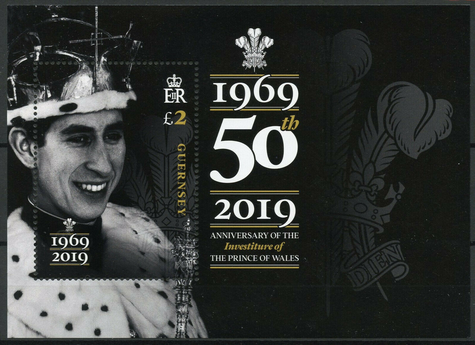 Guernsey 2019 MNH Investiture Prince Charles of Wales 1v M/S Royalty Stamps
