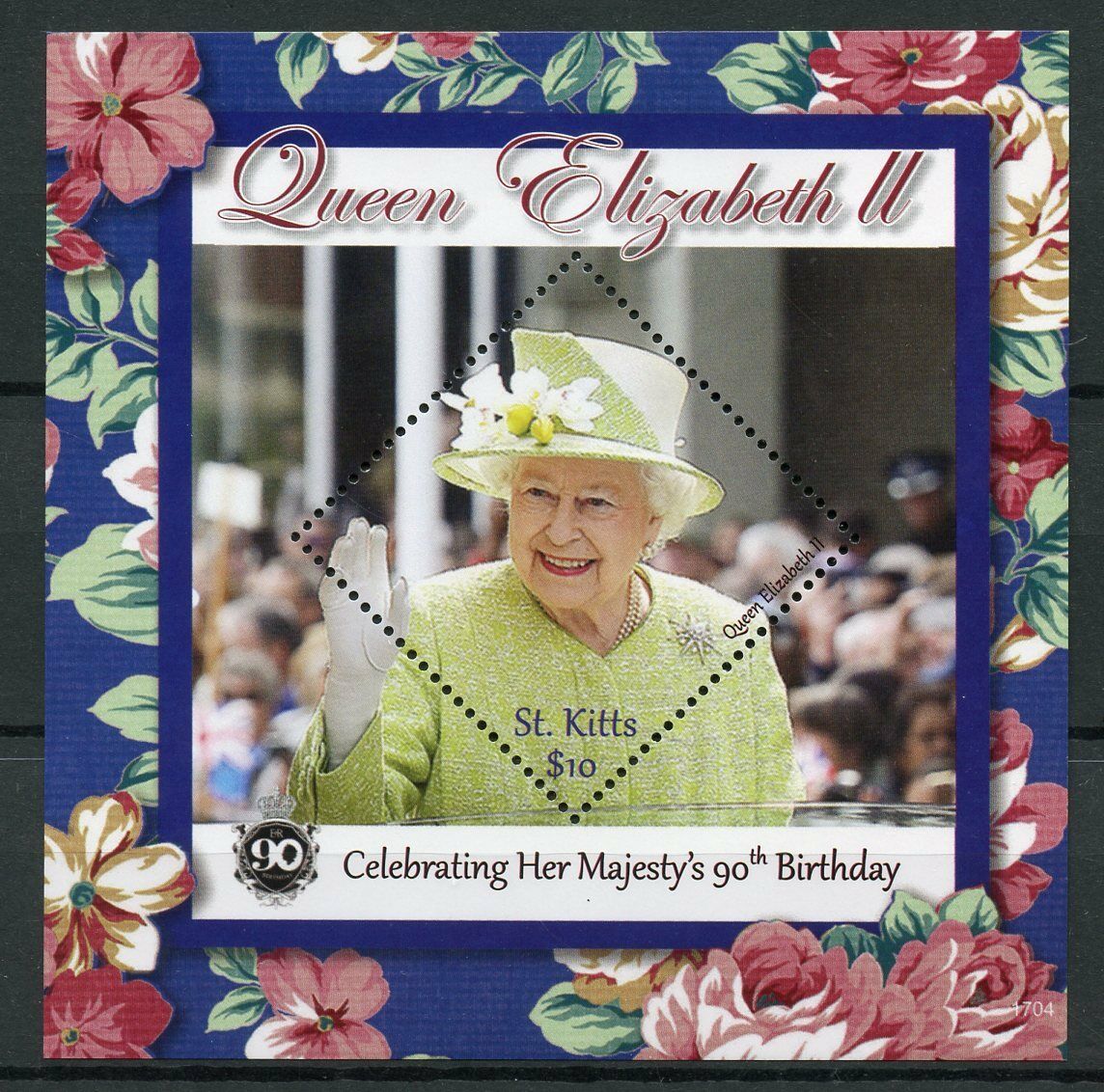St Kitts 2017 MNH Queen Elizabeth II 90th Birthday 1v S/S II Royalty Stamps