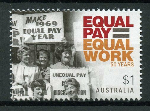 Australia 2019 MNH Equal Pay Equal Work 1v Set Equal Women's Rights Stamps