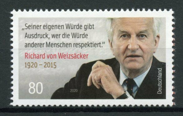 Germany Famous People Stamps 2020 MNH Richard von Weizsacker Politicians 1v Set
