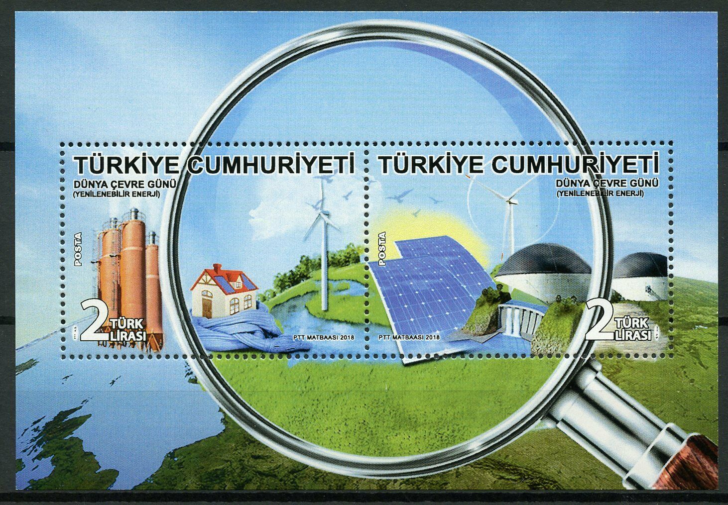 Turkey 2018 MNH World Environment Day Solar Energy 2v M/S Science Stamps