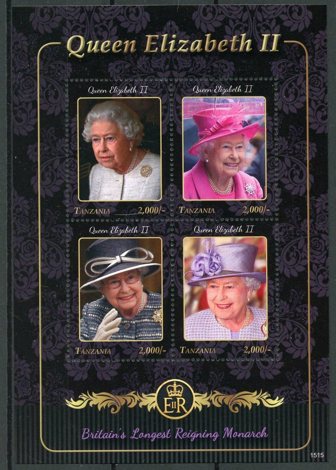 Tanzania 2015 MNH Royalty Stamps Queen Elizabeth II Longest Reigning 4v M/S