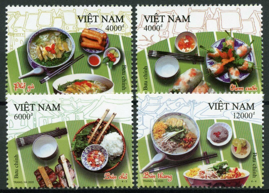 Vietnam 2020 MNH - Cuisine Gastronomy Cooking - Cultures & Traditions - 4v Set