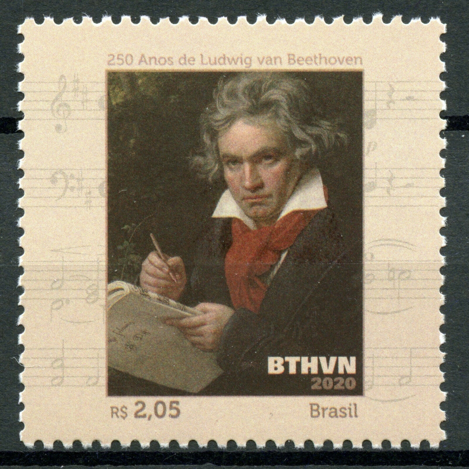 Brazil Music Stamps 2020 MNH Ludwig van Beethoven BTHVN2020 Composers 1v Set