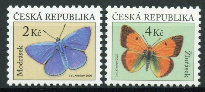 Czech Republic Butterflies Stamps 2020 MNH Butterfly Insects 2v Set
