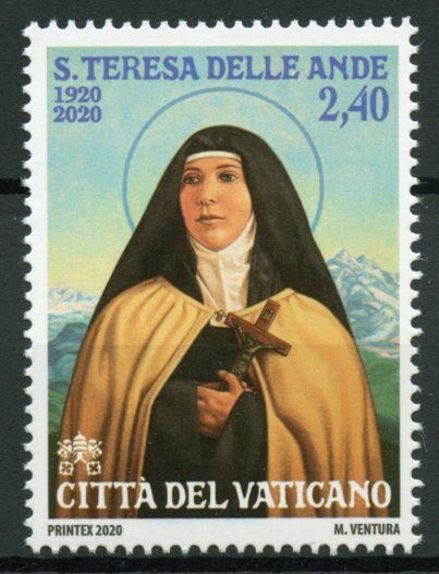 Vatican City Saints Stamps 2020 MNH St Teresa of Andes Religion People 1v Set