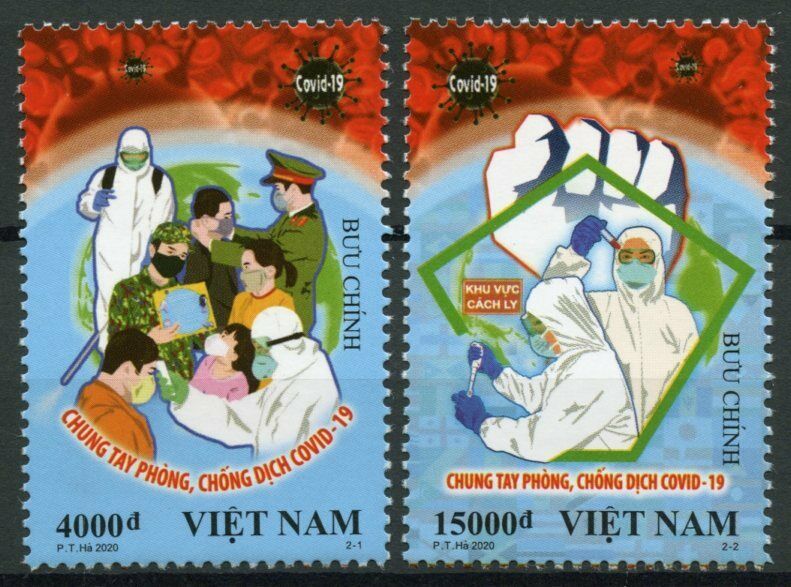 Vietnam Medical Stamps 2020 MNH Fight Corona Health 2v Set