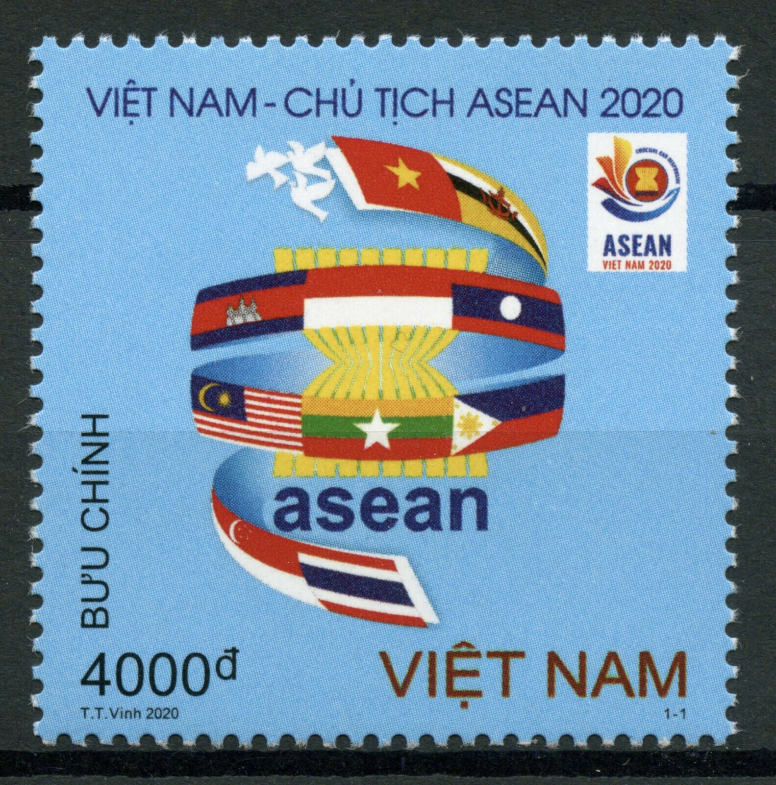 Vietnam Flags Stamps 2020 MNH ASEAN Assoc Southeast Asian Nations Chair 1v Set