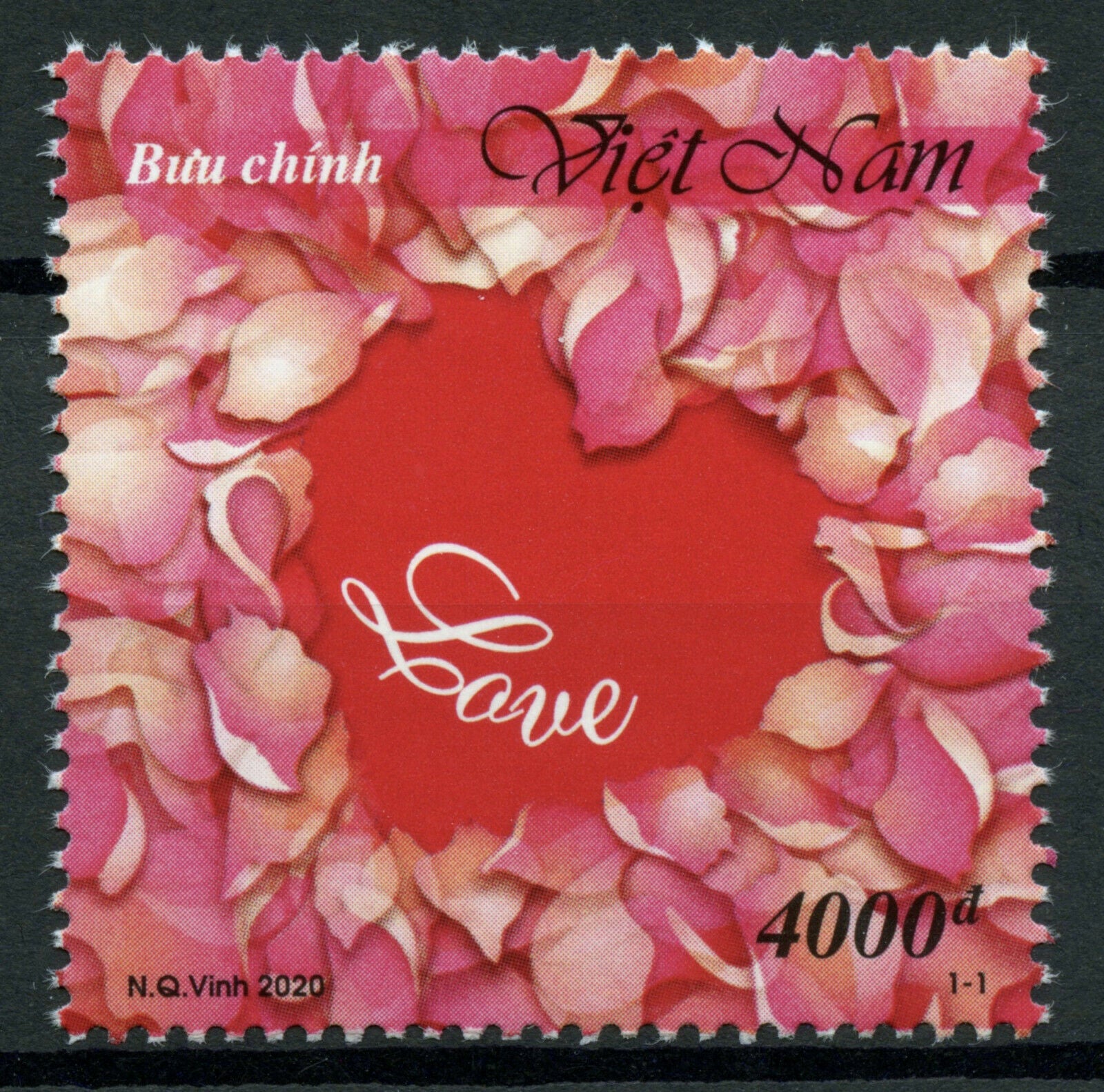 Vietnam Greetings Stamps 2020 MNH Love Hearts Valentine's Day 1v Set