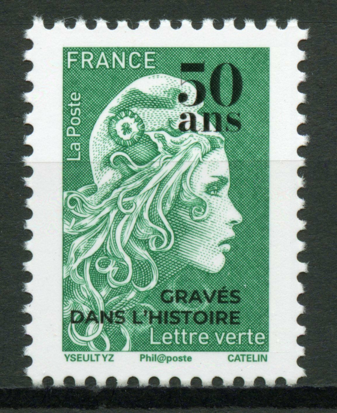 France Stamps 2020 MNH Marianne OVPT 50 Years Engraved Engravings 1v Set