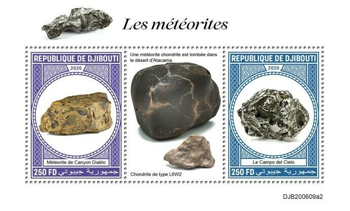 Djibouti 2020 MNH Space Stamps Meteorites Canyon Diablo Campo del Cielo 2v SS II