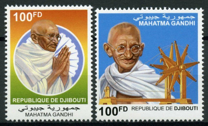 Djibouti Mahatma Gandhi Stamps 2020 MNH Historical Figures Famous People 2v Set