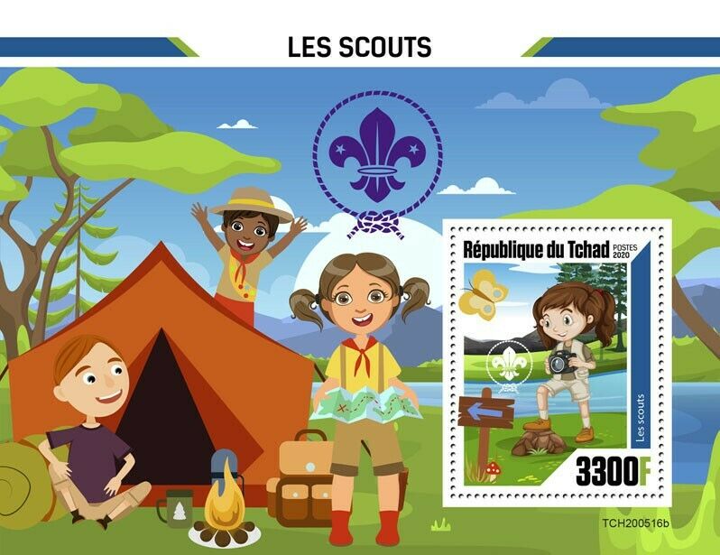 Chad 2020 MNH Scouting Stamps Girl Boy Scouts 1v S/S