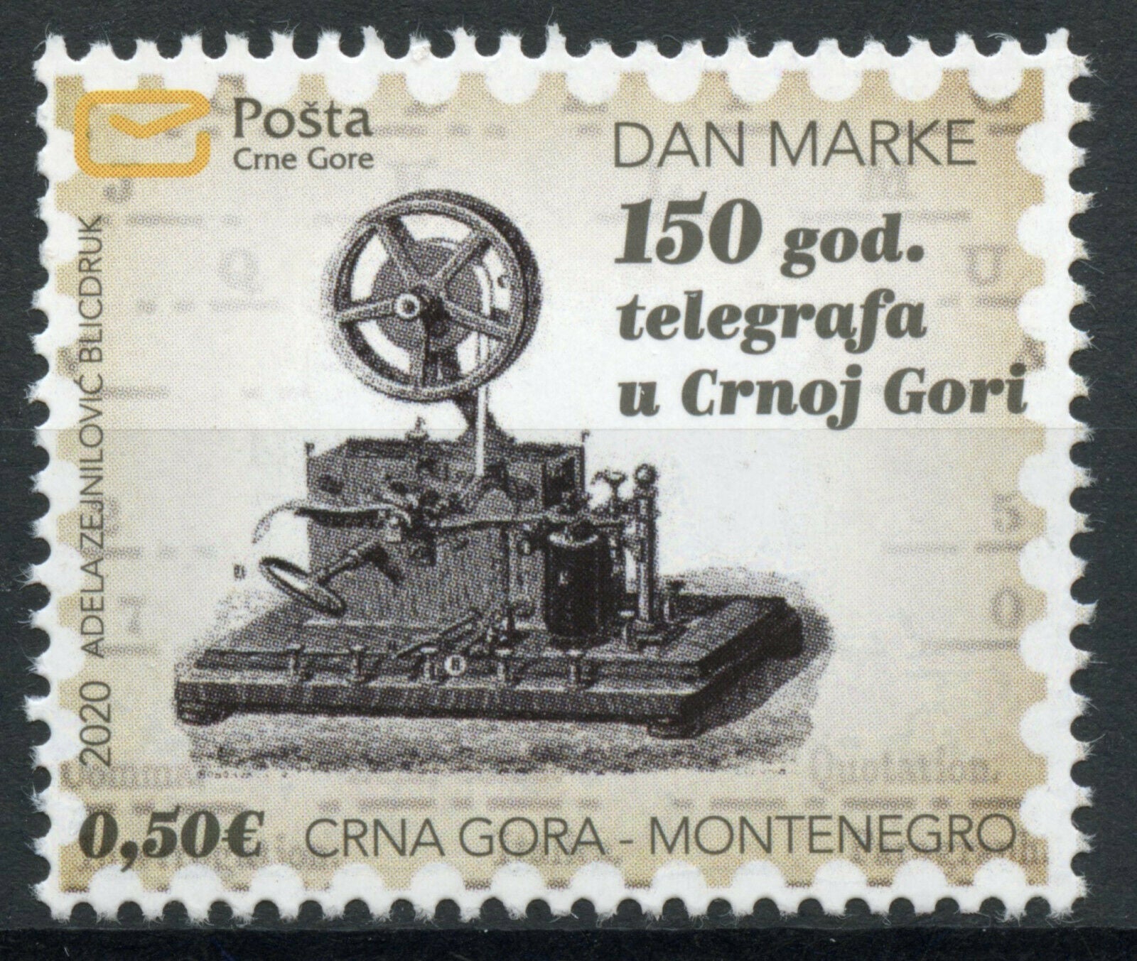 Montenegro Inventions Stamps 2020 MNH Telegram Service 150 Yrs Stamp Day 1v Set