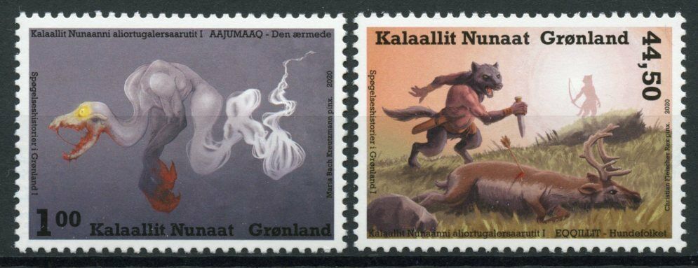Greenland Literature Stamps 2020 MNH Ghost Stories Part I Mythology Myths 2v Set