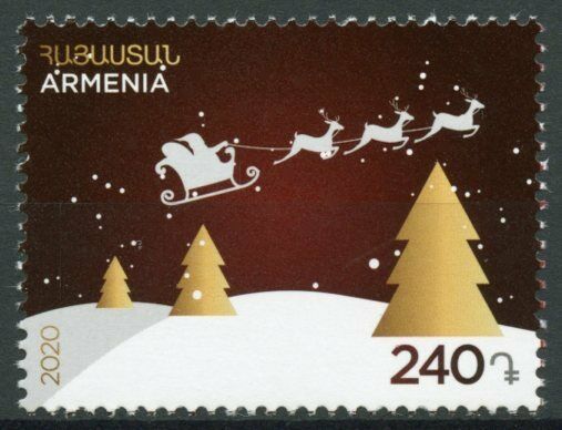 Armenia Christmas Stamps 2020 MNH New Year Santa Reindeer Trees 1v Set