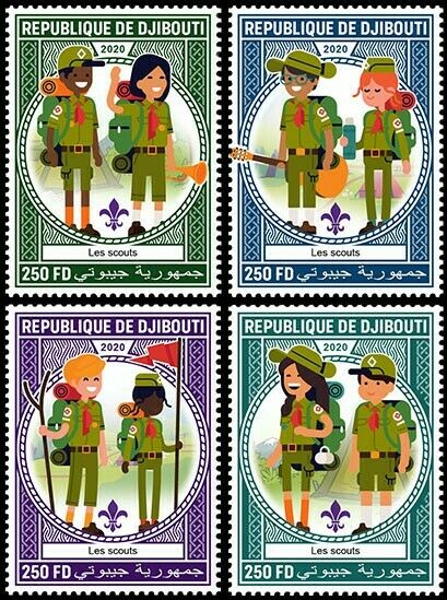 Djibouti 2020 MNH Scouting Stamps Girl Boy Scouts 4v Set