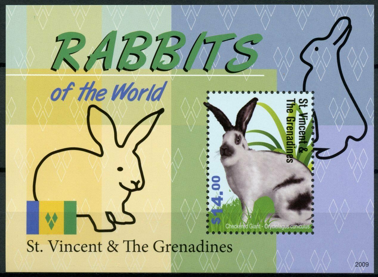 St Vincent & Grenadines Domestic Animals 2020 MNH Rabbits of World Rabbit 1v S/S