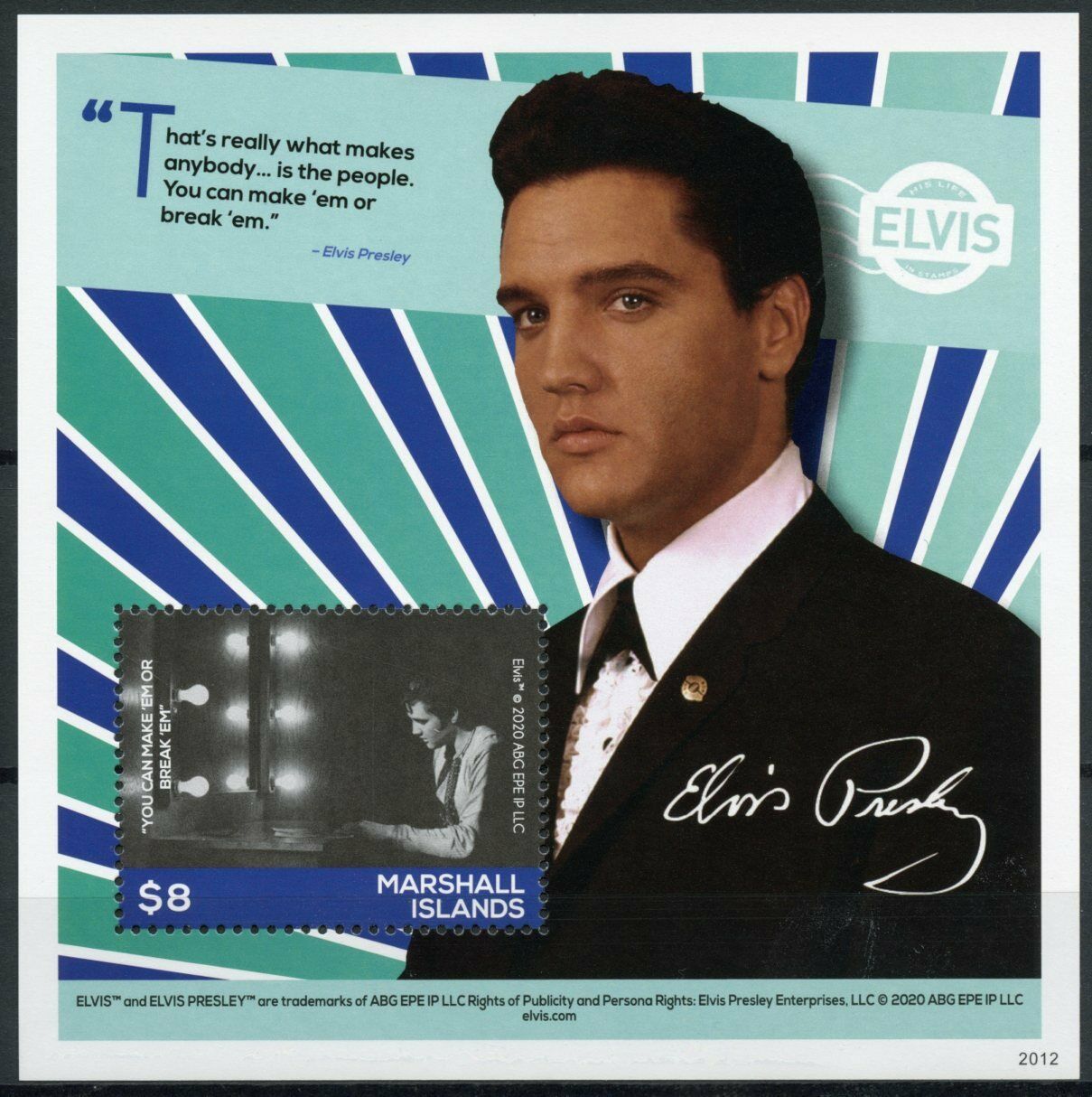 Marshall Islands 2020 MNH Elvis Presley Stamps His Life in Stamps Music 1v S/S III