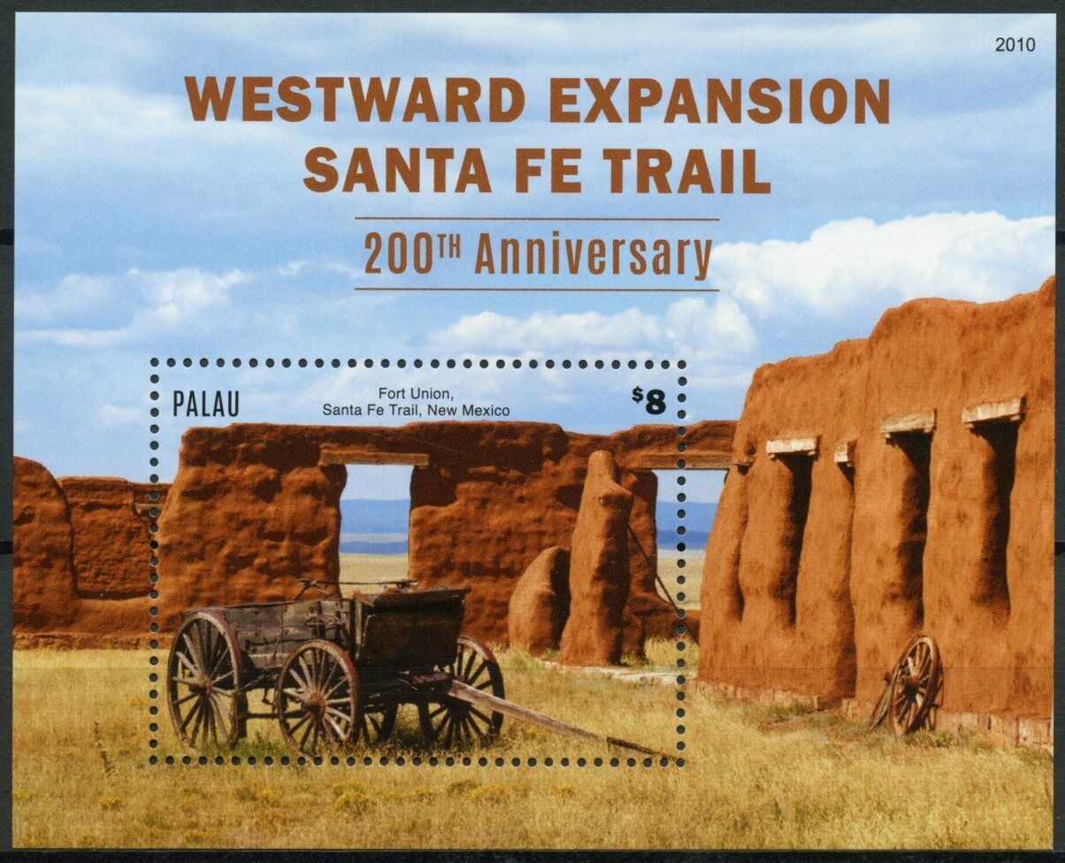 Palau Landscapes Stamps 2020 MNH Santa Fe Trail Westward Expansian Forts 1v S/S