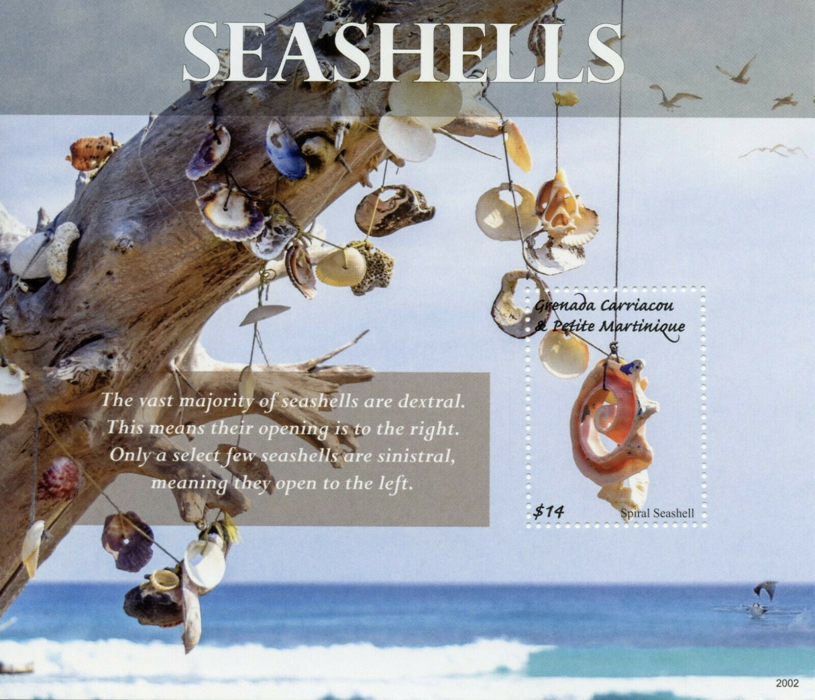 Grenada Grenadines 2020 MNH Seashells Stamps Spiral Seashell Shells Nature 1v S/S
