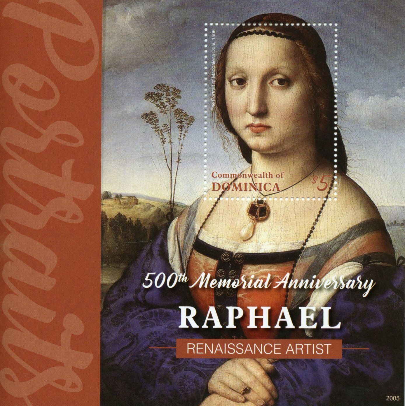 Dominica 2020 MNH Art Stamps Raphael Renaissance Artist 500th Memorial Paintings 1v S/S