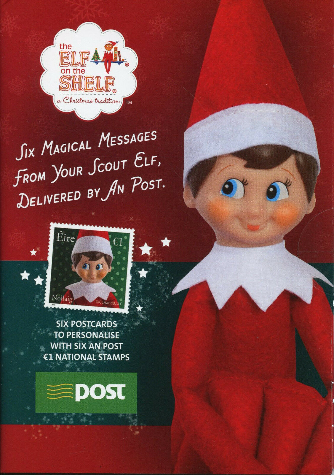 Ireland 2018 MNH Elf on Shelf 6v S/A M/S + Postcards Pack Christmas Stamps