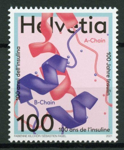 Switzerland Medical Stamps 2021 MNH Insulin 100 Years Health 1v Set