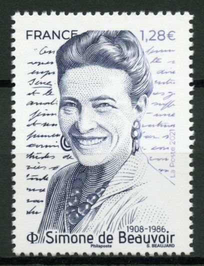 France 2021 MNH Writers Stamps Simone de Beauvoir Literature People 1v Set