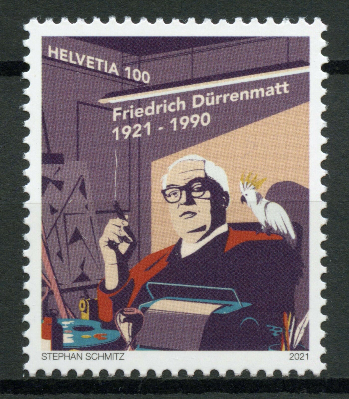 Switzerland Writers Stamps 2021 MNH Friedrich Duerrenmatt People 1v Set