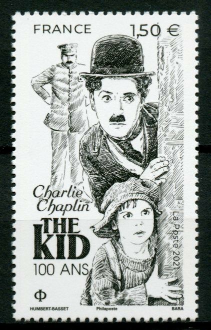 France Film Stamps 2021 MNH Charlie Chaplin The Kid 100 Yrs Actors People 1v Set