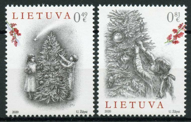 Lithuania Christmas Stamps 2020 MNH New Year Christmas Trees 1v Set