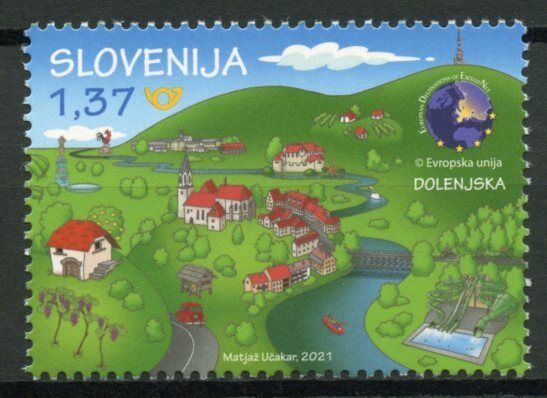 Slovenia Landscapes Stamps 2021 MNH Dolensjka EDEN Tourism Nature 1v Set