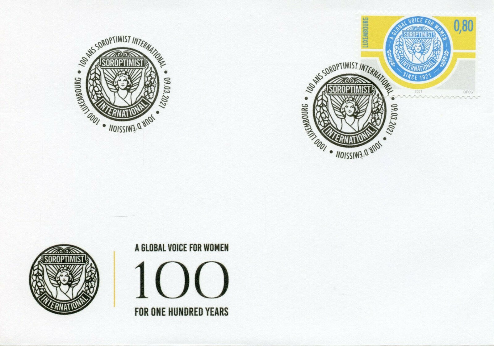 Luxembourg Stamps 2021 FDC Soroptimist International Organizations 1v Set